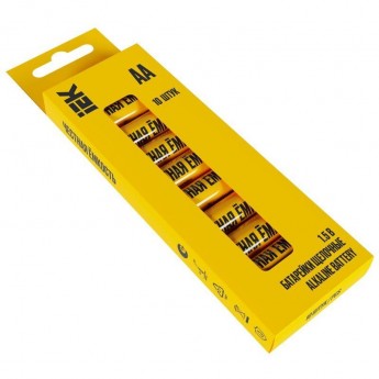 Элемент питания алкалиновый IEK AA/LR6 Alkaline бокс (уп.10шт) ABT-LR06-OP-B10 Элемент питания алкалиновый IEK AA/LR6 Alkaline бокс (уп.10шт) ABT-LR06-OP-B10