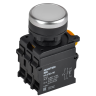 Кнопка с подсветкой IEK MASTER MI-BT60-11D-3-12-K01 d=22мм 1NO+1NC белая MI-BT60-11D-3-112-K01