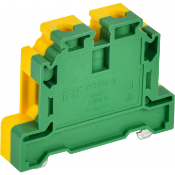 Колодка клеммная IEK CTS-PEN земля 16мм2 желто-зеленая