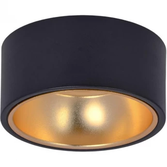 Накладной потолочный светильник IEK Lighting 4017 под лампу gx53 черный/золото