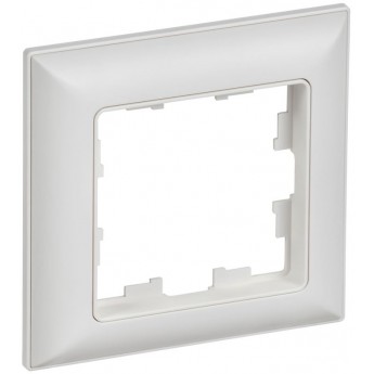 Рамка 1-местная IEK BRITE BR-M12-12-K91 РУ-1-БрАБ арктич. бел./бел.