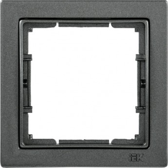 Рамка 1-местная квадратная IEK РУ-1-БА BOLERO Q1 антрацит - EMB12-K95-Q1