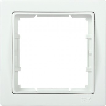 Рамка 1-местная квадратная IEK РУ-1-ББ BOLERO Q1 белый - EMB12-K01-Q1