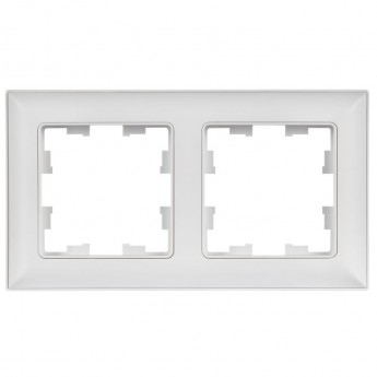 Рамка 2-местная IEK BRITE R-M22-12-K91 РУ-2-БрАБ арктич. бел./бел.