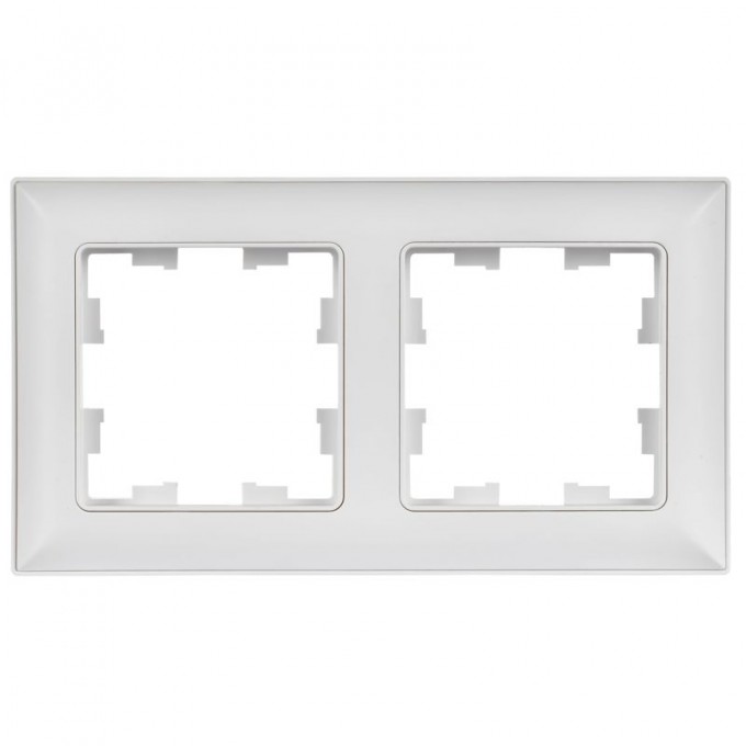 Рамка 2-местная IEK BRITE R-M22-12-K91 РУ-2-БрАБ арктич. бел./бел. BR-M22-12-K91