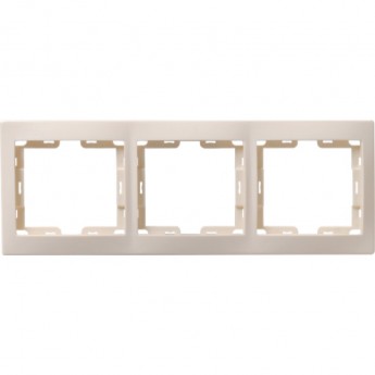 Рамка 3-местная горизонтальная IEK РГ-3-ККм КВАРТА кремовый - EMK30-K33-DM