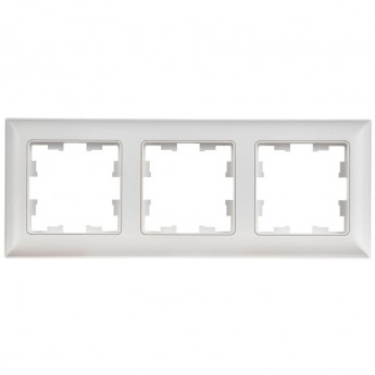 Рамка 3-местная IEK BRITE BR-M32-12-K91 РУ-3-БрАБ арктич. бел./белая