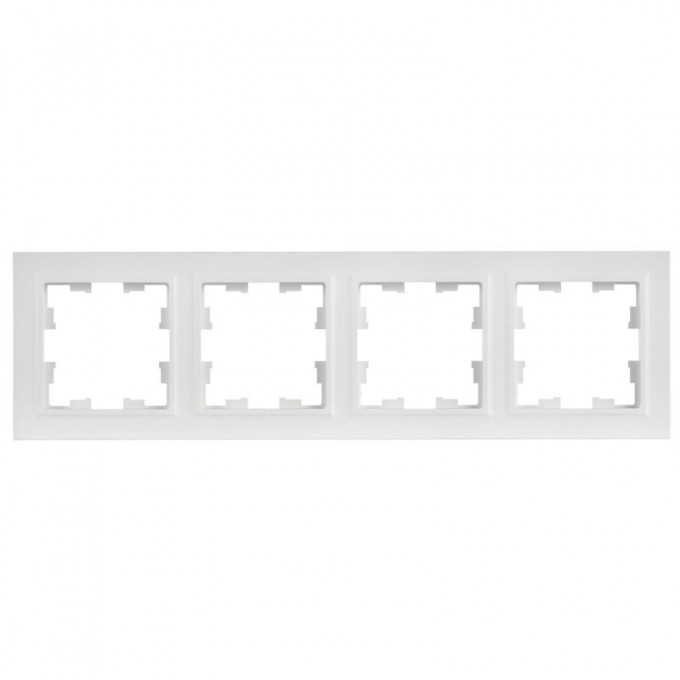 Рамка 4-м IEK BRITE РУ-4-БрАБ арктич. белая BR-M42-K91