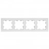 Рамка 4-м IEK BRITE РУ-4-БрАБ арктич. белая BR-M42-K91