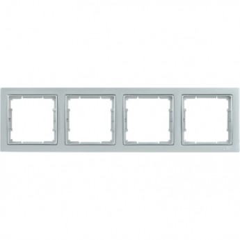 Рамка 4-местная квадратная IEK РУ-4-БС BOLERO Q1 серебряный - EMB42-K23-Q1 Рамка 4-местная квадратная IEK РУ-4-БС BOLERO Q1 серебряный - EMB42-K23-Q1