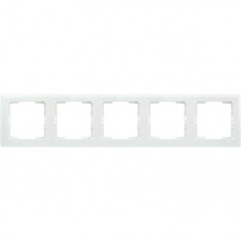 Рамка 5-местная горизонтальная IEK РГ-5-ББ BOLERO белый - EMB50-K01 Рамка 5-местная горизонтальная IEK РГ-5-ББ BOLERO белый - EMB50-K01