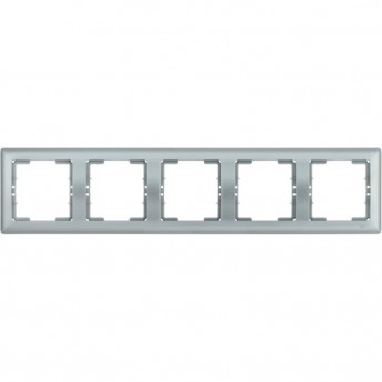 Рамка 5-местная горизонтальная IEK РГ-5-БС BOLERO серебряный - EMB50-K23 Рамка 5-местная горизонтальная IEK РГ-5-БС BOLERO серебряный - EMB50-K23