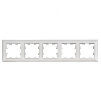 Рамка 5-местная IEK BRITE BR-M52-12-K91 РУ-5-БрАБ арктич. бел./белый