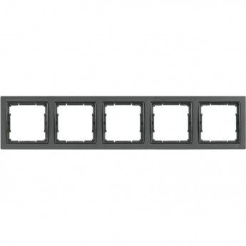 Рамка 5-местная квадратная IEK РУ-5-БА BOLERO Q1 антрацит - EMB52-K95-Q1 Рамка 5-местная квадратная IEK РУ-5-БА BOLERO Q1 антрацит - EMB52-K95-Q1