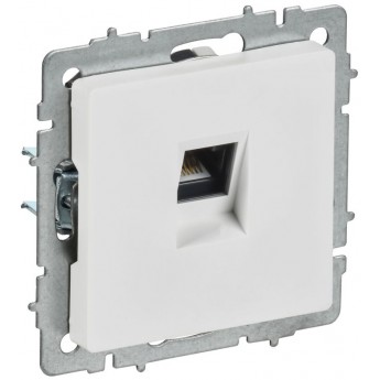 Розетка компьютерная IEK BR-K10-1-K91 СП BRITE РК10-БрАБ RJ45 кат.5E белая