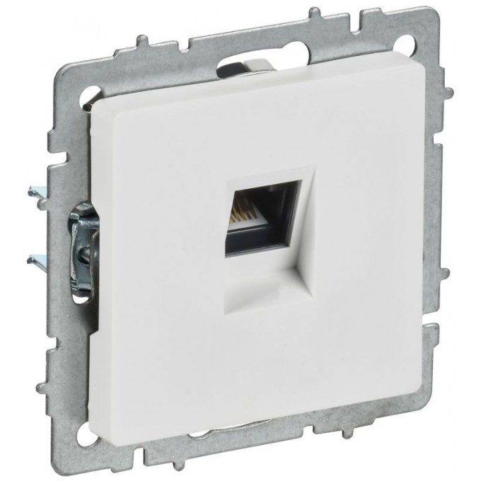 Розетка компьютерная IEK СП BRITE РК10-БрАБ RJ45 кат.5E белая BR-K10-1-K91