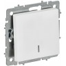 Выключатель 1-клавишный IEK СП BRITE ВС10-1-1-БрАБ 10А с индикацией механизм арктич. белый BR-V10-1-10-K91