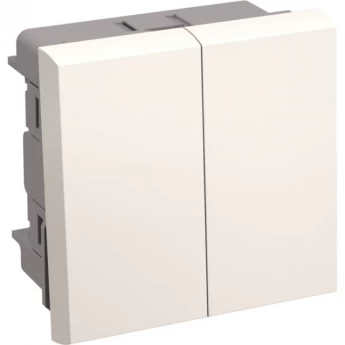 Выключатель двухклавишный IEK ВК1-22-00-П (на 2 модуля) ПРАЙМЕР белый - CKK-40D-VD2-K01 Выключатель двухклавишный IEK ВК1-22-00-П (на 2 модуля) ПРАЙМЕР белый - CKK-40D-VD2-K01